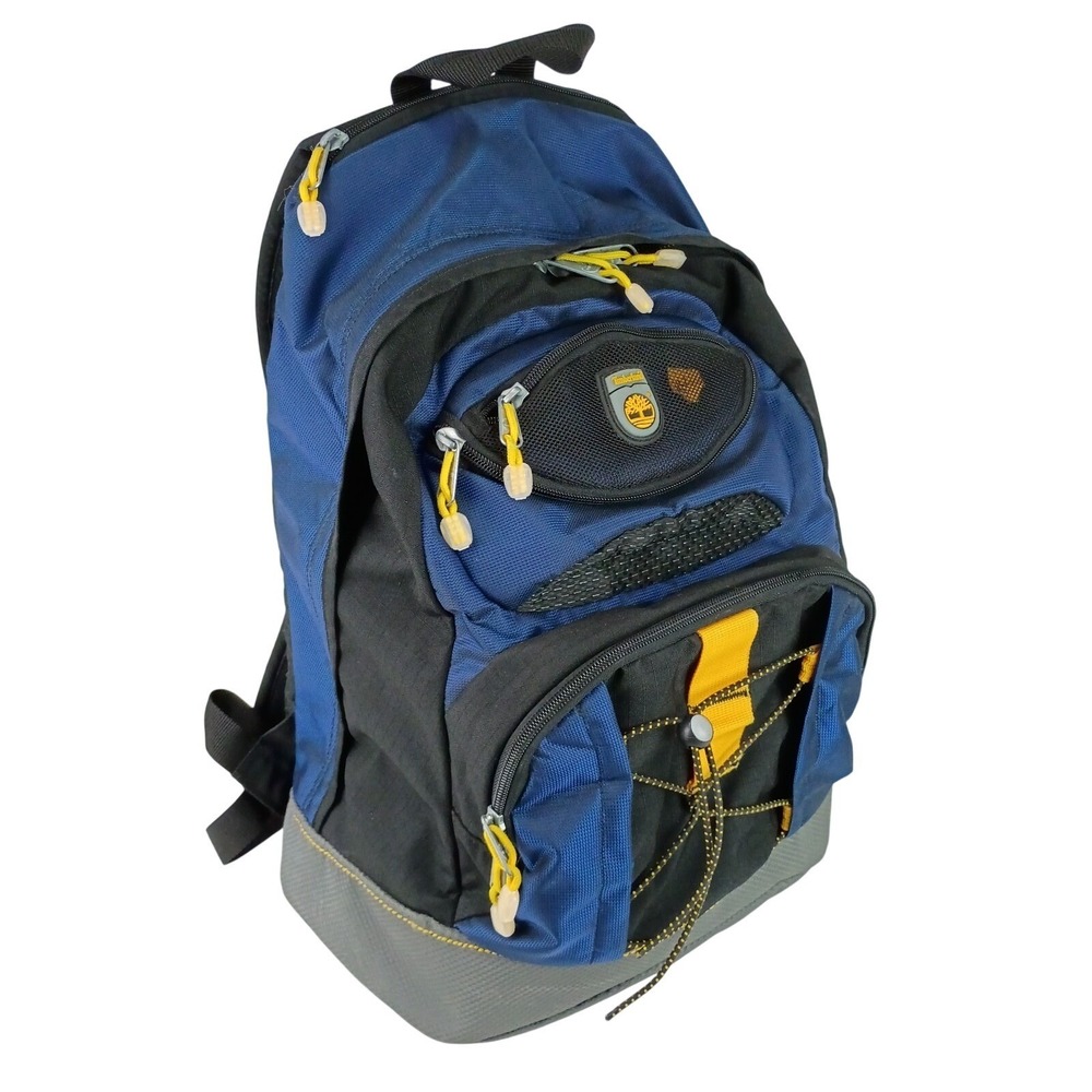 Timberland Unisex Blue Black Orange Outdoor Hiking Multi-Pocket Backpack Daypack